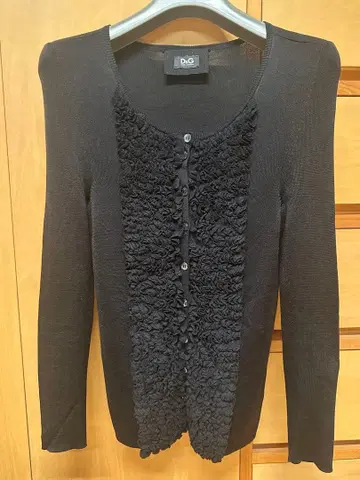 D&G 블랙 프릴 가디건 긴팔
