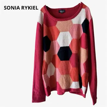 소니아 리키엘 기하학 패턴 니트 스웨터 (46) 울 혼방