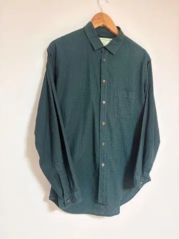 [새상품급] rajabrooke 라자브룩 긴팔 셔츠 자카드 무늬 그린