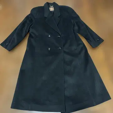 캐시미어 블랙 더블 브레스트 롱 코트