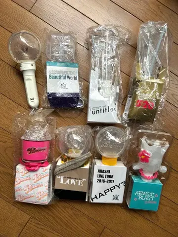 아라시 응원봉 8개 세트 Live 투어 굿즈 은색 테이프 포함