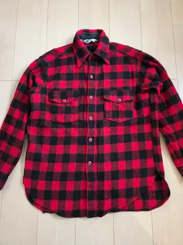 울리치 울 셔츠 버팔로 체크 구제 의류 빈티지 플란넬 셔츠