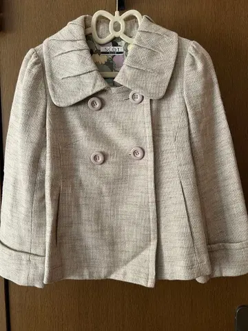 베이지 더블 브레스트 자켓