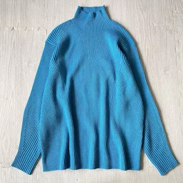 2023 보르지 울 폴리에스테르 스트레치 리브 하이넥 풀오버