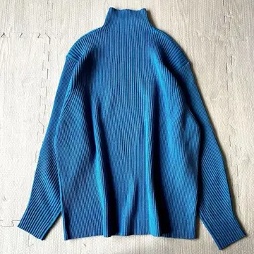 2023 보르지 울 폴리에스테르 스트레치 리브 하이넥 풀오버