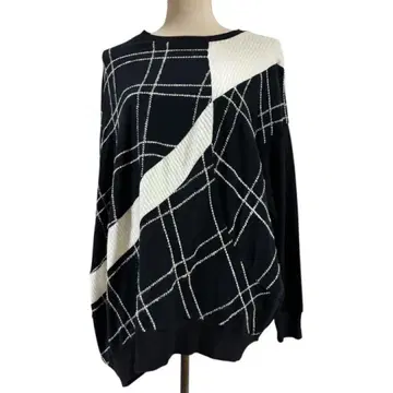 고무 이소재 도킹 루즈 스웨터 오버 사이즈 M