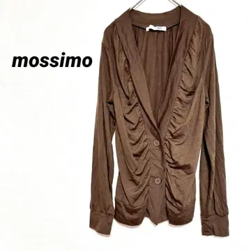 2449M 모시모 긴팔 가디건 브라운 티셔츠 상의 겉옷 개더