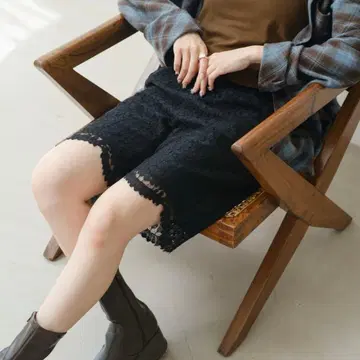 Kastane 레이스 바이커 팬츠 블랙 FREE SIZE 미사용 새상품