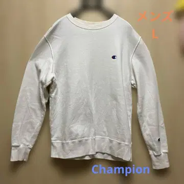 챔피온 화이트 맨투맨 트레이닝복 남성용 L