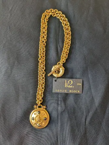 LESLIE BLOCK 골드 체인 목걸이 새상품, 미사용