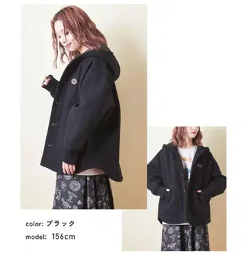 울 필 후드 자켓 블랙 CUBESUGAR 큐브 슈가