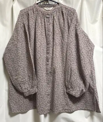 개더 블라우스 베이지 사만사 모스모스 크로스 린넨