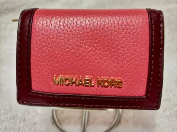 MICHAEL KORS 3단 폴더형 지갑 핑크/와인 레드