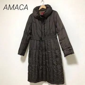 AMACA 아마카 롱 다운 코트 브라운