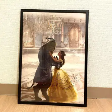 미녀와 야수 프레임, 사인 포함 포스터
