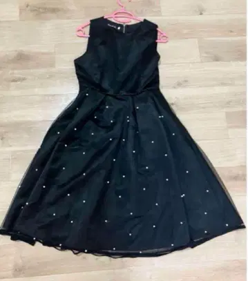 [ 새상품급 ] 2차 모임 드레스 파티드레스 블랙 펄 플레어 블랙 원피스