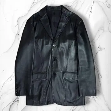 [레어] 고티에 옴므 오브제 램 가죽 양가죽 3B 테일러드 자켓 블랙