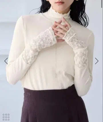 VIS 소매 쿠슈쿠슈 하이넥 골지 이너 풀오버