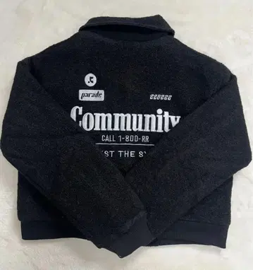 Rest & Recreation 플리스 자켓 블랙 크롭 기장