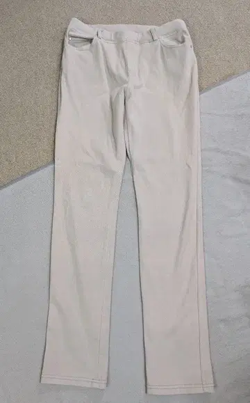 BB 슬림 팬츠 화이트 계열 L 허리 전체 밴딩 생협 스트레치 팬츠