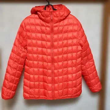 유니클로 다운 자켓 오렌지 여성용 XXL
