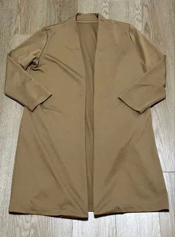 애로우즈 롱 가디건 베이지 m 깔끔한 심플 포켓 있음