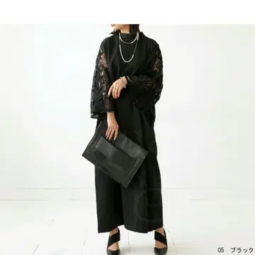 레이스 디자인 원피스 블랙