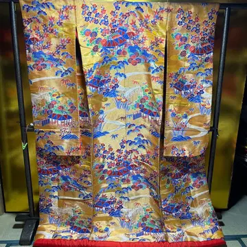 우치카케 이로 우치카케 니시진 비단 순수 실크 츠즈레오리 금지 류큐 배색