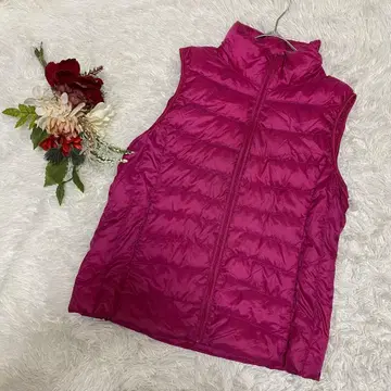 [유니클로] 핑크 다운 베스트 L 사이즈