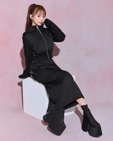 택 포함 새상품 미셸 마카롱 니트 셋업