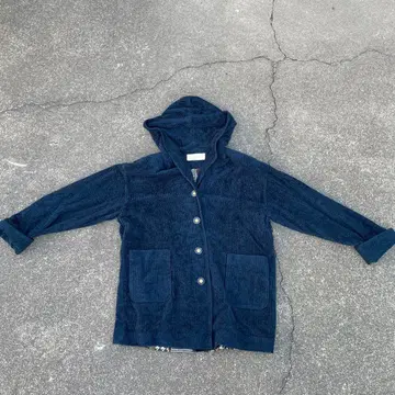 클레 데자뷰 네이비 후드 부착 자켓 코트