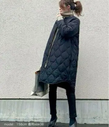 Emma Taylor 미실루엣 3way 퀼팅 후드 코트