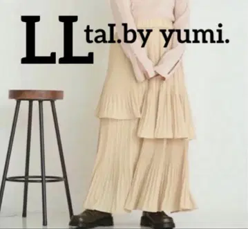 시마무라 yumi 랜덤 플리츠 스커트 아이보리 LL 사이즈