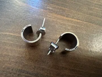 e.m. 실버 후프 귀걸이 소형