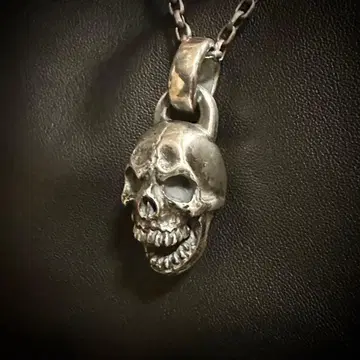 실버 925 스컬 펜던트 탑 해골 투박한