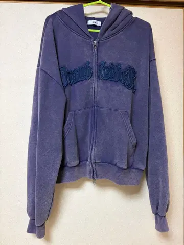 후드 부착 후드티 퍼플