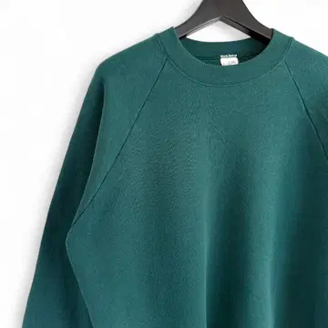 90s 빈티지 USA FRUIT 무지 맨투맨 그린 T14