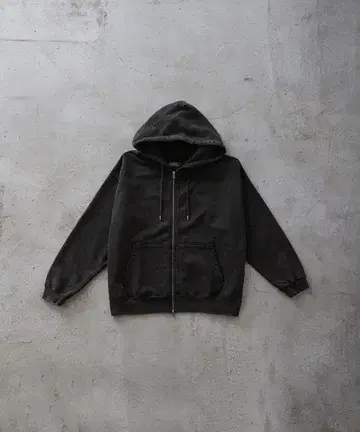 [ CLEL ] 헤비 웨이트 로고 자수 풀 집업 후드티 XS 블랙 계열