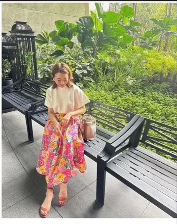 LINKABLE 꽃무늬 스커트