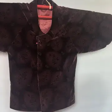 짙은 보라색 장미 패턴 겉옷 벨벳