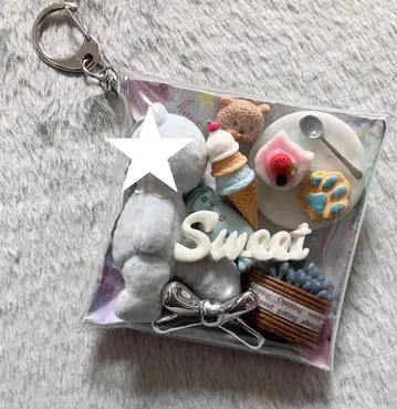 가챠 파우치 [ 고양이 고양이 디저트 ]