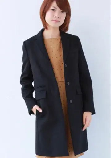 맥피 체스터 코트 블랙 38 M 사이즈