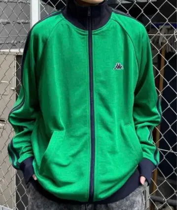 그린 집업 자켓 사이드 스트라이프