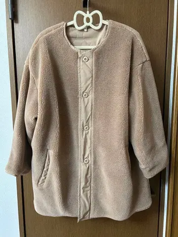 보아 자켓 퀼팅 자켓 베이지