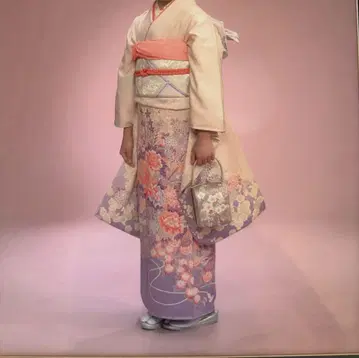 후리소데 세트 성인식 졸업식 결혼식 후리소데 기모노의 야마토 연보라 퍼플