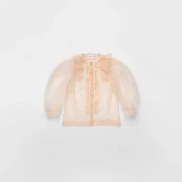 미사용 새상품 퍼프 슬리브 튤 블라우스 Simone Rocha x H&M