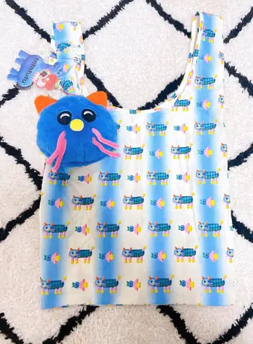 tntntutu 쇼핑백 에코백 수납 마스코트 파우치 포함