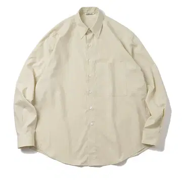 WASHED FINX TWILL BIG SHIRT/LIGHT BEIGE