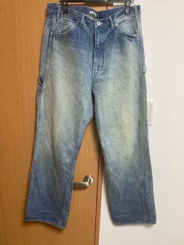 SELVEDGE FADED HEAVY DENIM PAINTER PANTS