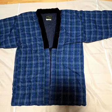 남성용 구루메 면 누빔 한텐 반텐 텐 L 사이즈 일본제